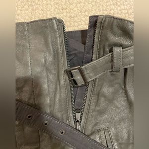 Black leather Diesel mini skirt